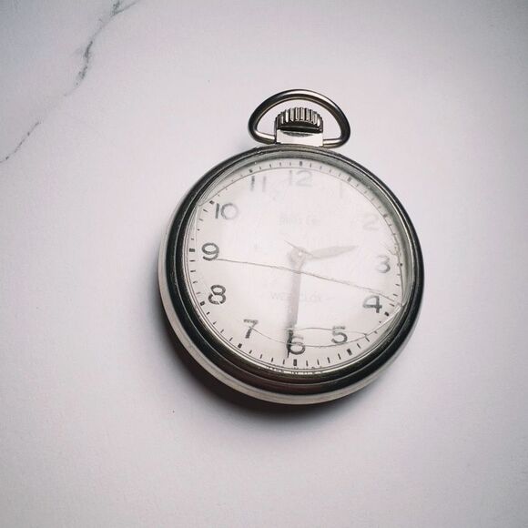 Westclox | Unisex | Pocket Watch | One Size | Collectable Silver 1950's Manual P - Picture 2 of 6